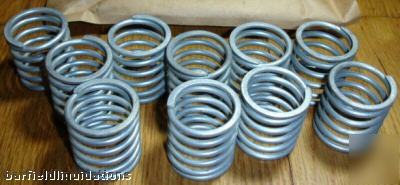 Lot of 10 large helical compression springs 