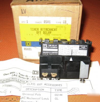New square d 8501 gd timer off delay contacts 8501GD 