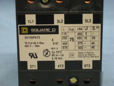 Square d definite purpose contactor 8910DPA73V02 2CF97