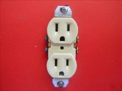 10 units of leviton ivory earless receptacle 1215 -i