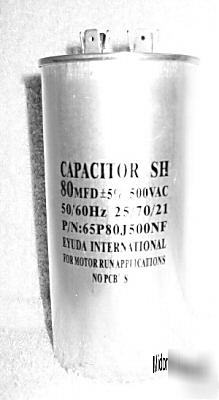 80 mfd 500 vac capacitor capacitors motor run