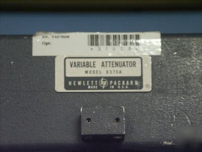 Hp/agilent X375A waveguide variable attenuator x band 