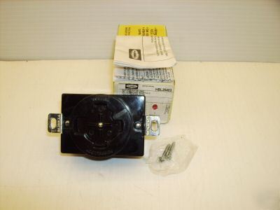 Hubbellock receptacle HBL20403 30A 600 vac 3P 4W 20403 