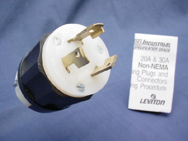 Leviton locking plug 30A 125/250V 3331-c