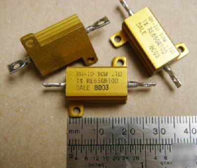 0.1 ohm 1% @ 10 watts ww heatsink rh resistor s (5PCS)