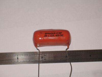 10 sprague orange drop capacitors .39UF 400V 418P lot 