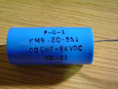 20PCS FC1 8000V .005UF hi volt axial mylar capacitor 