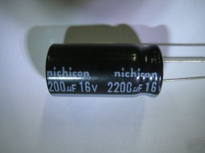 2200UF 16V nichicon alum electr radial capacitors 50PCS