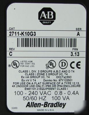 Allen bradley panelview 2711-K10G3 a 2711K10G3