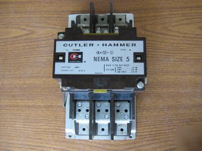 Cutler hammer c-h C10GN3 270A size 5 contactor