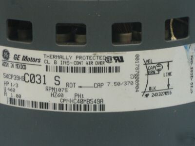 Ge 1/3 hp cond. fan motor 5KCP39HG C031 hc 40MB 549A