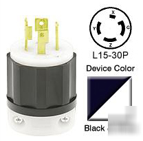 Leviton 2721 locking plug 250 volt 3 phase 30 amp