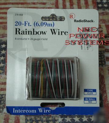 New rainbow intercom /alarm wire 20 ft 4 conductor