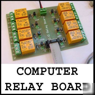 Relay unit - control 8 lighting using your pc
