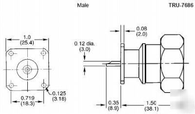 Tru-7686M2 n type panel receptacle