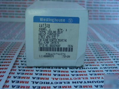 Westinghouse - AA13AB overload relay - - model j 3P