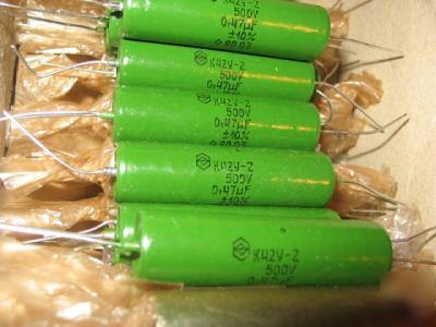 0,47UF 500V pio capacitors K42Y-2 K42U2 lot of 20