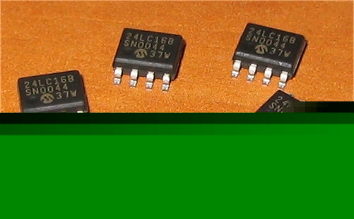 15 x microchip 24LC16B / 24C16 smt serial eeprom