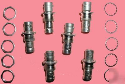 Bnc double female bulkhead connector isolated (5PK)