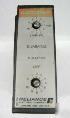 Reliance electric cardpak summing 0-49017-65