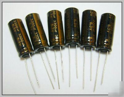 12PCS fresh low esr 3300UF 6.3V electrolytic capacitor