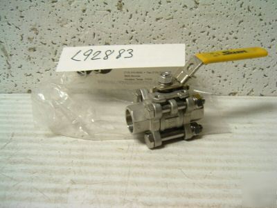 Ball valve 1/2 stainless 1000# fp socket weld<92883