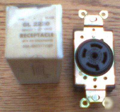 Ge GL2220 20 amp 277/480 volt 3 y L22-20R receptacle