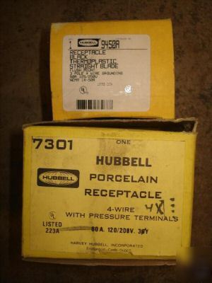Hubbell porcelain receptacle 7301 9450A lot