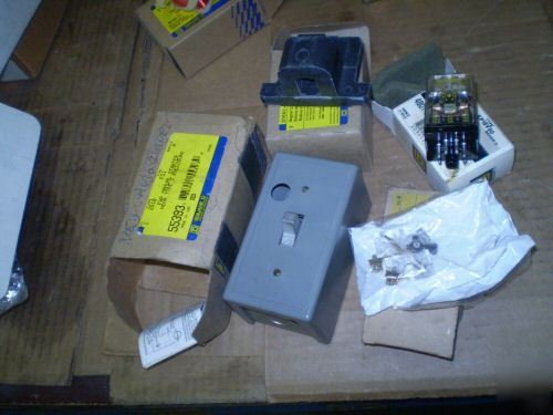 New lot of 12 square d misc. parts, 