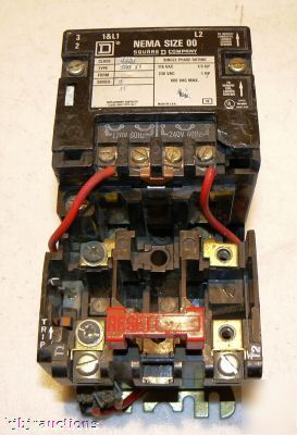 Square d nema 00 open type 8536 motor starter