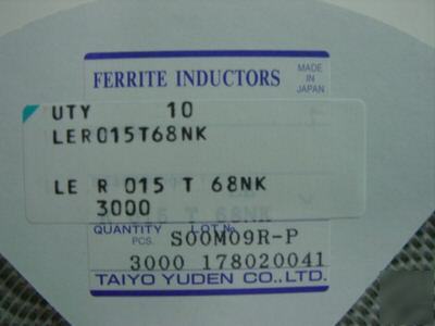 Taiyo yuden chip inductor LER015T68NK 68NH 3000PCS reel