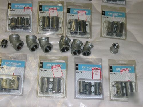Variety pack of connectors--metal and brass---54 items