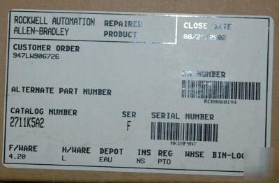  allen bradley panelview 550 model#2711K5A2