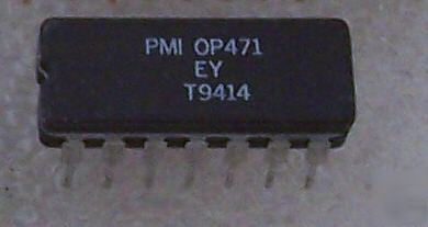 (10) OP471EY low noise high speed quad op amp cerdip