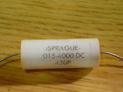 20 sprague 4000V .015UF hi volt axial mylar capacitors