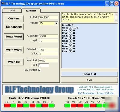 Automation direct activex ethernet/serial plc driver