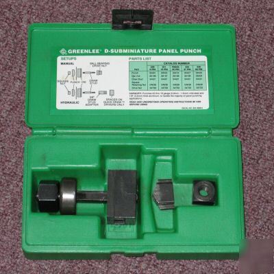 Greenlee 9 pin d subminiature knockout punch kit #229