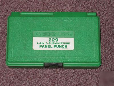 Greenlee 9 pin d subminiature knockout punch kit #229