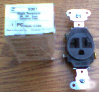 New p&s 20 amp 125 volt 5351 brown single receptacle