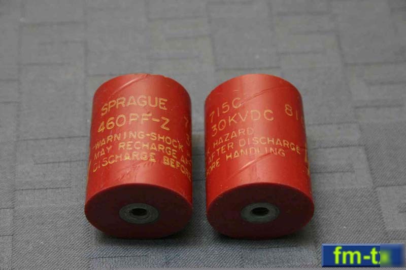 Sprague hv doorknob 460PF 30KV capacitor - tesla coil