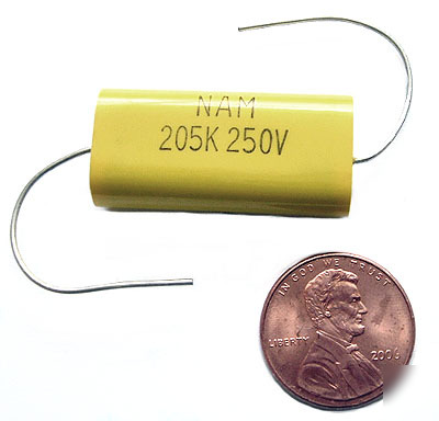 Axial film capacitors ~ 2.0MF 2UF 250V 10% (100)