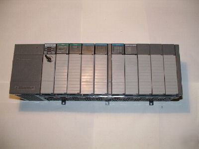 Allen bradley slc 5/04 complete system w/10 slot rack 