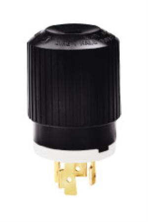 Bryant 71420NP locking male plug black/white