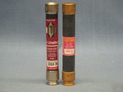 Fusetron & littelfuse 20 amp fuse 600 volt frs-r-20 ids