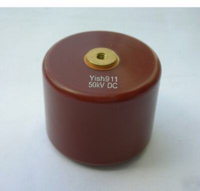 High voltage ceramic doorknob capacitor 50KV/910PF
