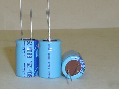 New 100 nichicon 25V 680UF radial capacitors capacitor 