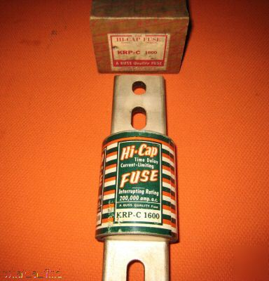 New buss krp-c-1600 fuse KRPC1600 class l fuse nos