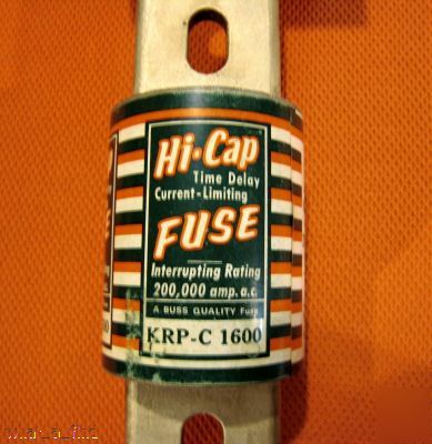 New buss krp-c-1600 fuse KRPC1600 class l fuse nos