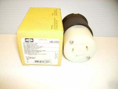 New hubbell plug connector HBL2423 L15-20R 250V 2423 *