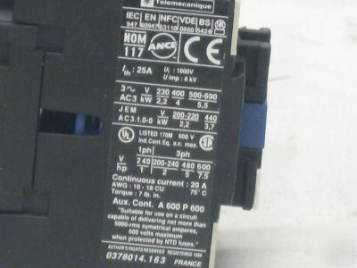 Telemecanique iec contactor LC1D0901G6 3DY19